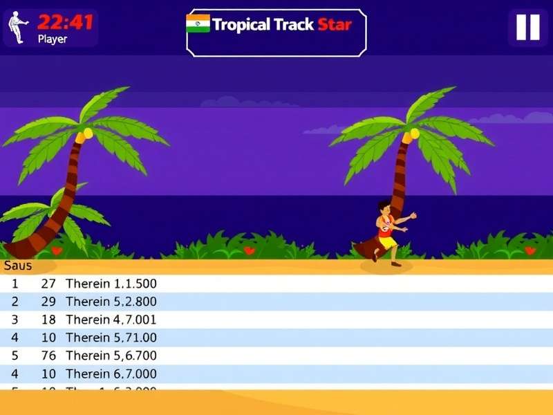 Tropical Track Star gameplay screenshot